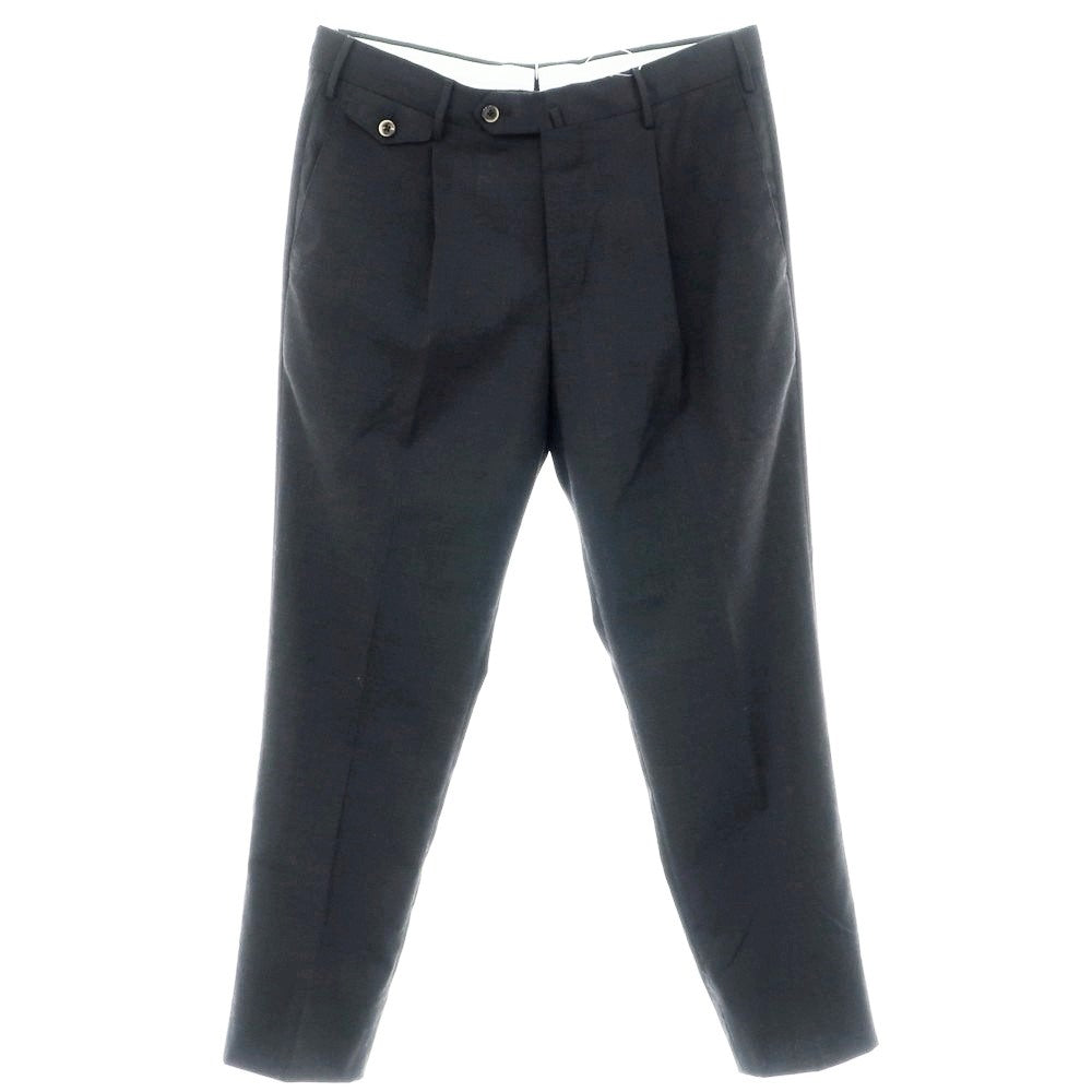 【中古】ピーティートリノ PT TORINO TECHNO WASHABLE WOOL ストレッチ ポリエステルウール ドレススラックスパンツ チャコール【 48 】【 状態ランクB 】【 メンズ 】