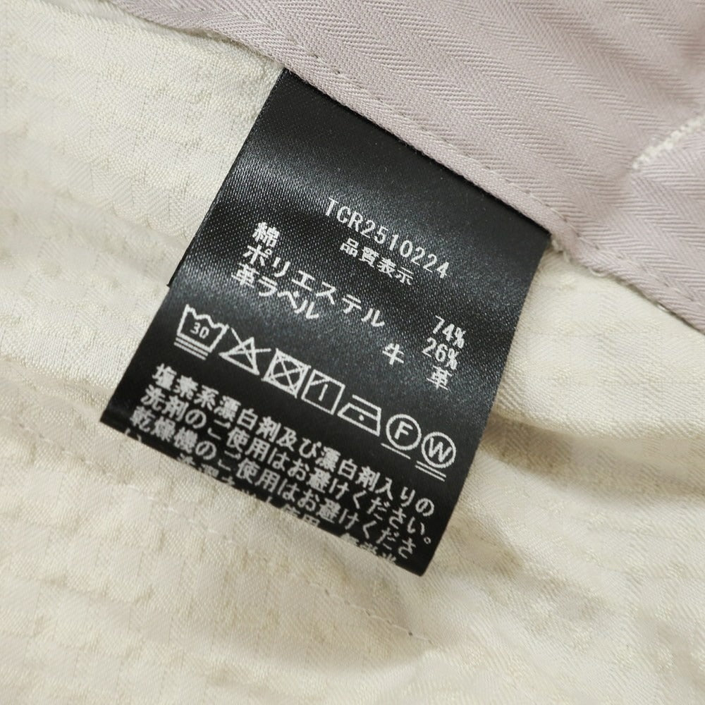 【中古】ザ チノ リヴァイブド THE CHINO REVIVED コットンポリエステル シアサッカー チェック イージースラックスパンツ ライトベージュ系【 85 】【 状態ランクA 】【 メンズ 】