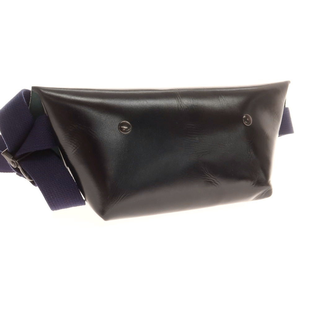 【中古】ユニアンドコー Uni&amp;co レザー ショルダーバッグ ブラック【 状態ランクB 】【 メンズ 】