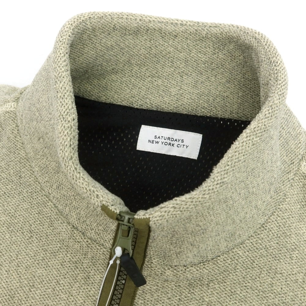 【中古】サタデーズ ニューヨークシティ Saturdays NYC ポリエステル フリースジャケット オリーブ【サイズL】【 状態ランクB 】【 メンズ 】[DPD]