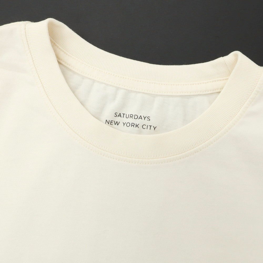 【中古】サタデーズ ニューヨークシティ Saturdays NYC コットン クルーネック 半袖Ｔシャツ アイボリー系【サイズM】【 状態ランクB 】【 メンズ 】[EPD]