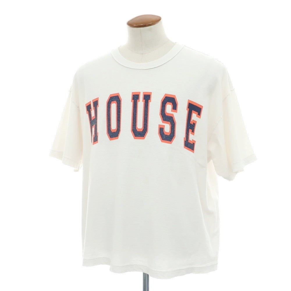 【中古】イズネス is-ness コットン オーバーサイズ クルーネック 半袖Ｔシャツ ホワイト【 F 】【 状態ランクD 】【 メンズ 】
