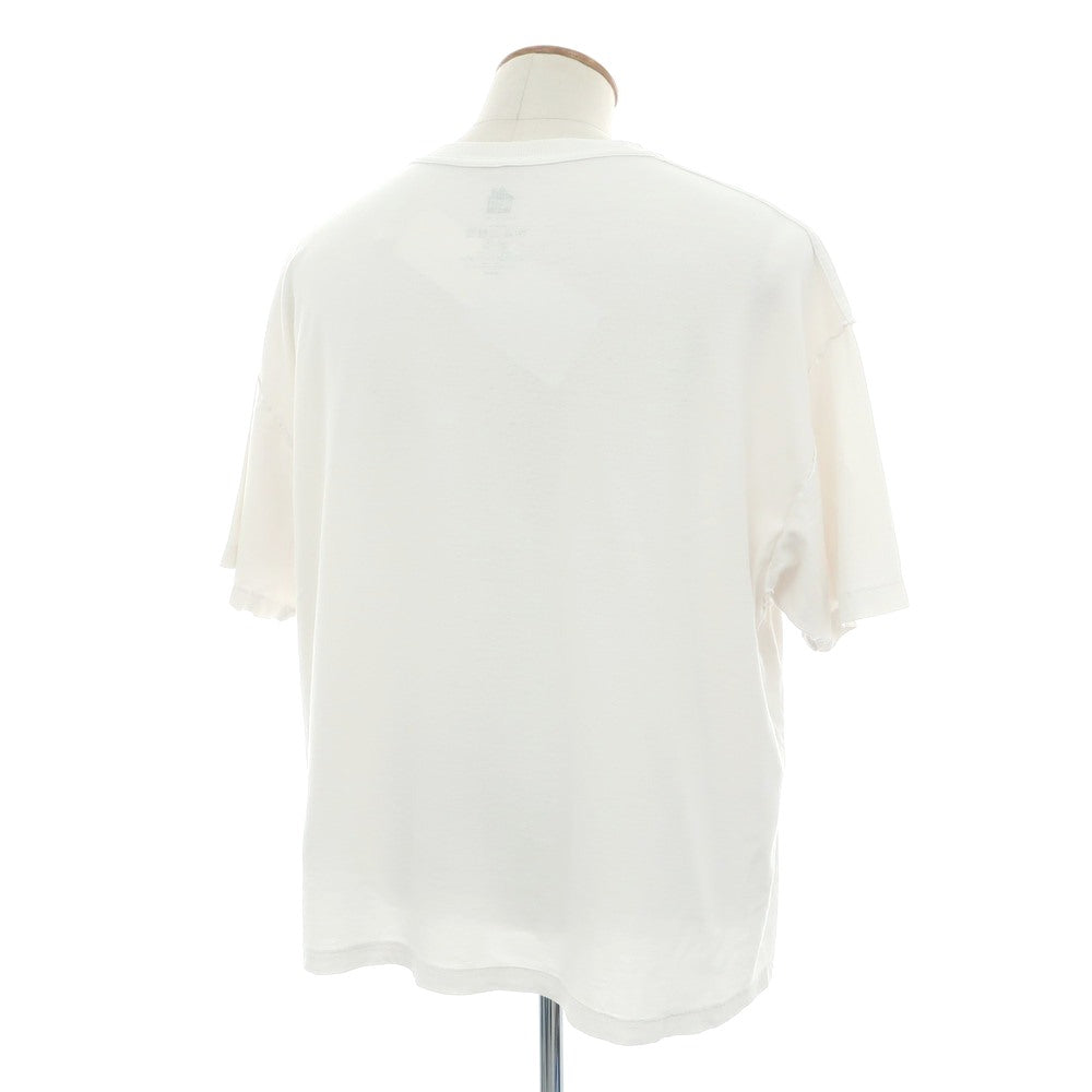 【中古】イズネス is-ness コットン オーバーサイズ クルーネック 半袖Ｔシャツ ホワイト【 F 】【 状態ランクD 】【 メンズ 】