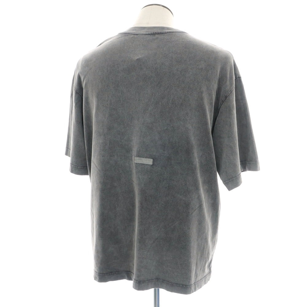 【中古】アクネストゥディオズ ACNE STUDIOS 2025年春夏 コットン クルーネック 半袖Ｔシャツ フェイテッドブラック【 XL 】【 状態ランクB 】【 メンズ 】