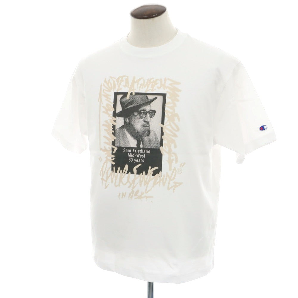 【中古】チャンピオン Champion × YOICHIRO UCHIDA  2025年春夏 コットン クルーネック 半袖Ｔシャツ ホワイト【 L 】【 状態ランクA 】【 メンズ 】[DPD]