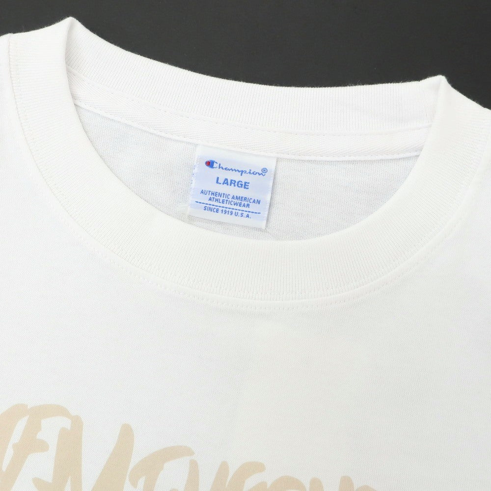 【中古】チャンピオン Champion × YOICHIRO UCHIDA  2025年春夏 コットン クルーネック 半袖Ｔシャツ ホワイト【 L 】【 状態ランクA 】【 メンズ 】[DPD]