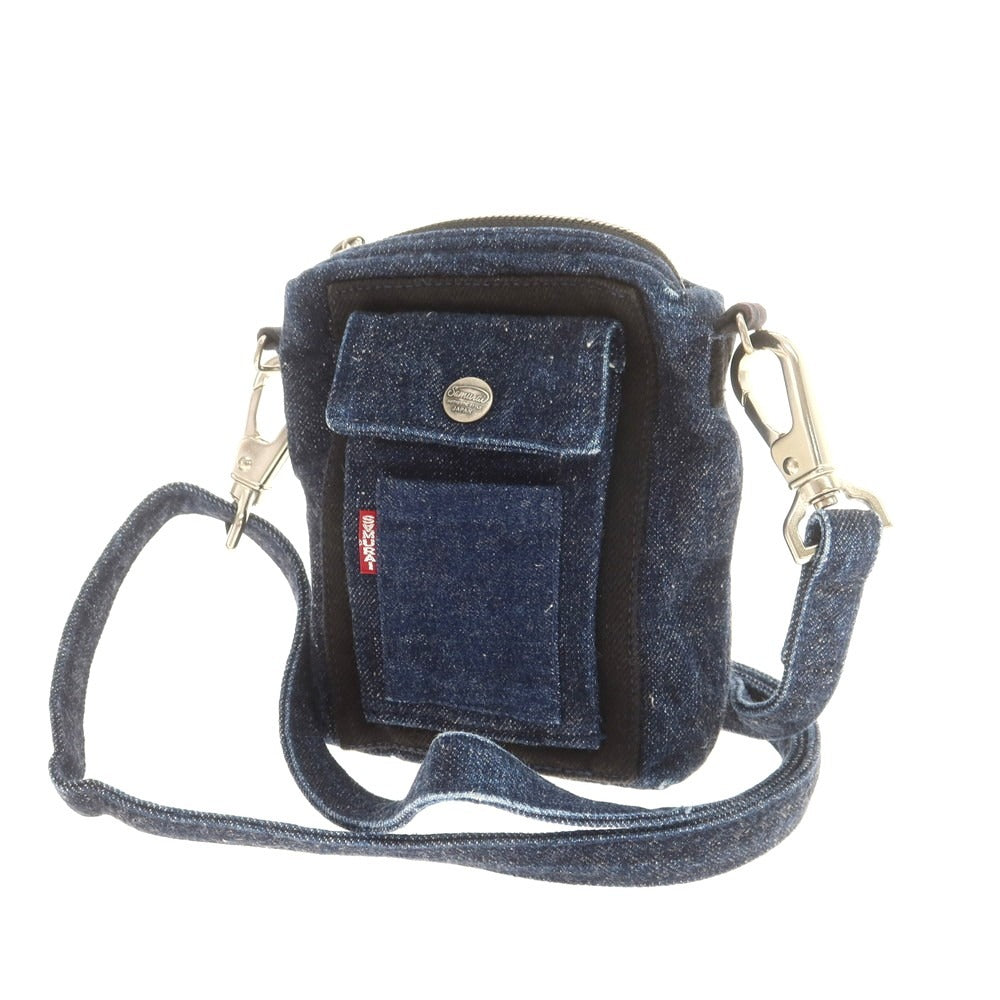 【中古】サムライ ジーンズ SAMURAI JEANS インディゴデニム ミニ ショルダーバッグ ネイビー【 状態ランクB 】【 メンズ 】
