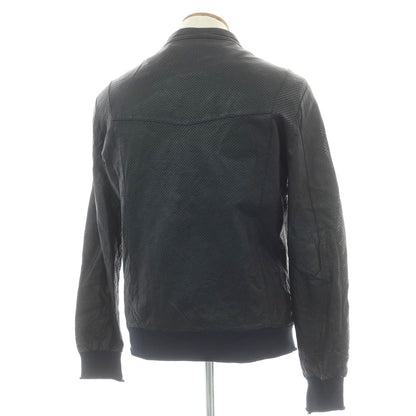 【中古】ジョルジオブラット GIORGIO BRATO パンチング ラムレザー ライダースジャケット ブラック【 50 】【 状態ランクC 】【 メンズ 】