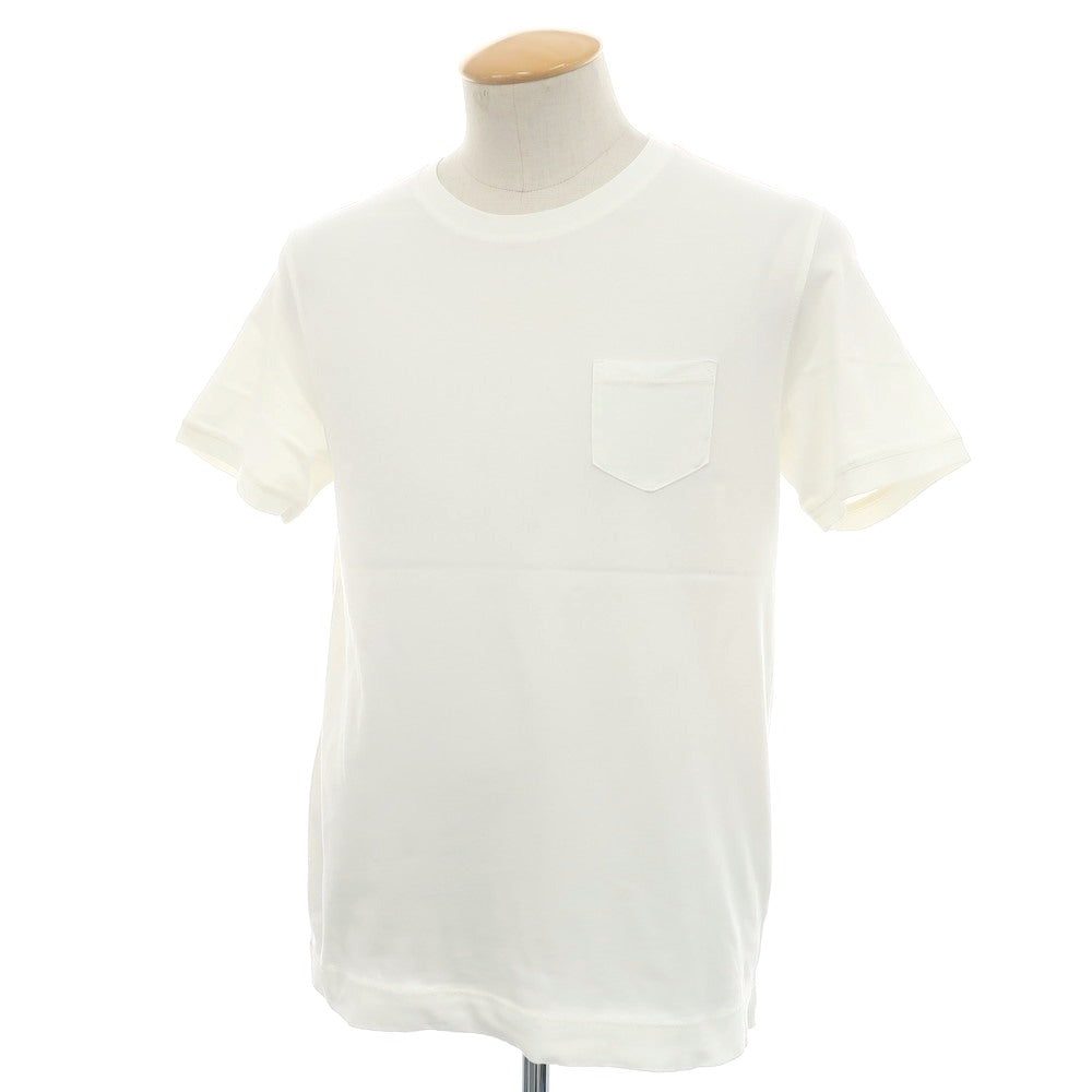 【中古】チルコロ1901 CIRCOLO 1901 コットン クルーネック ポケット 半袖Ｔシャツ ホワイト【サイズS】【 状態ランクB 】【 メンズ 】[EPD]