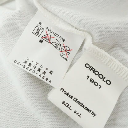 【中古】チルコロ1901 CIRCOLO 1901 コットン クルーネック ポケット 半袖Ｔシャツ ホワイト【 S 】【 状態ランクB 】【 メンズ 】
