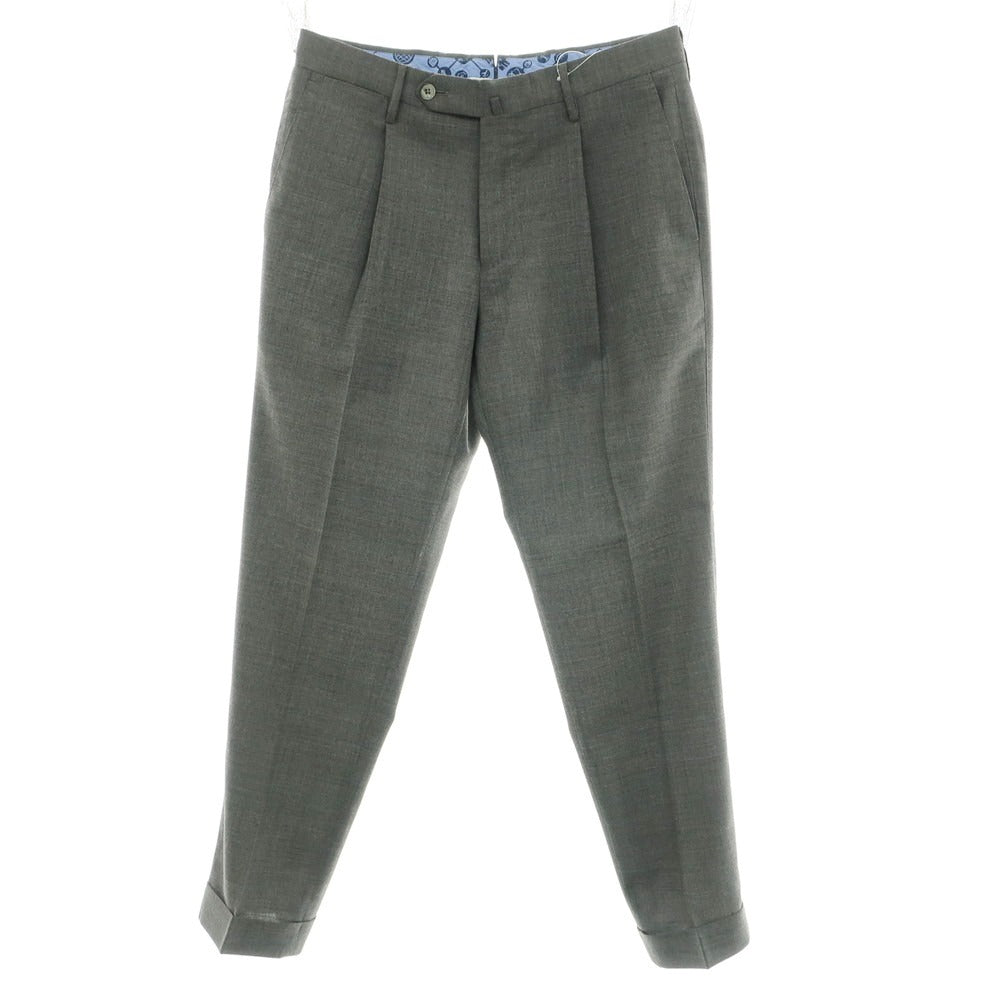 【中古】ピーティートリノ PT TORINO TECHNO WASHABLE WOOL ストレッチ ポリエステルウール ドレススラックスパンツ ミディアムグレー【 46 】【 状態ランクA 】【 メンズ 】