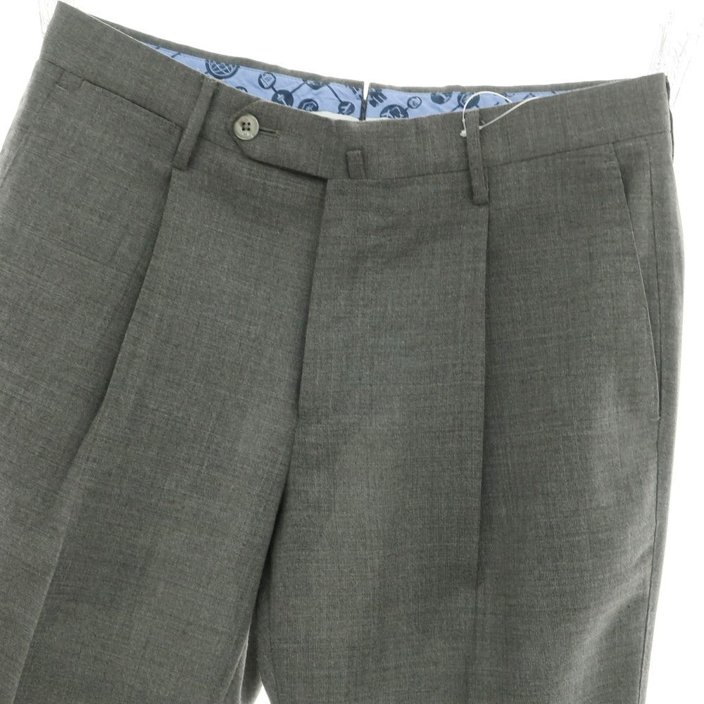 【中古】ピーティートリノ PT TORINO TECHNO WASHABLE WOOL ストレッチ ポリエステルウール ドレススラックスパンツ ミディアムグレー【 46 】【 状態ランクA 】【 メンズ 】
