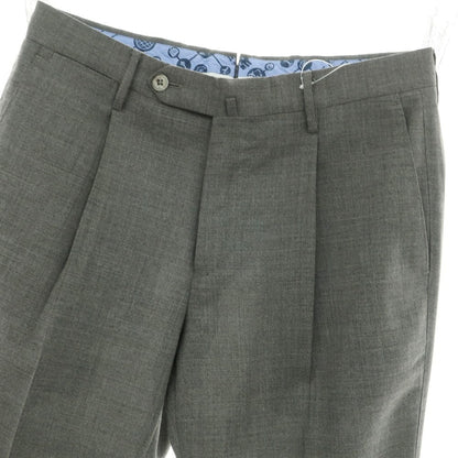 【中古】ピーティートリノ PT TORINO TECHNO WASHABLE WOOL ストレッチ ポリエステルウール ドレススラックスパンツ ミディアムグレー【 46 】【 状態ランクA 】【 メンズ 】