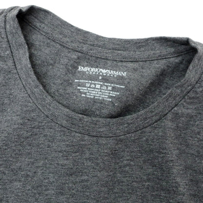 【中古】【未使用】エンポリオ アルマーニ EMPORIO ARMANI UNDERWEAR ストレッチ コットン クルーネック 長袖Ｔシャツ グレー【 S 】【 状態ランクS 】【 メンズ 】