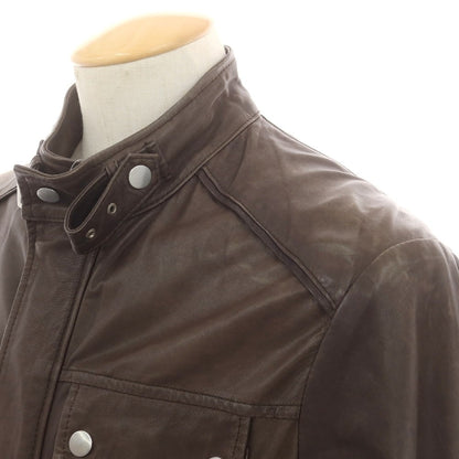 【中古】ルイジボレッリ ラグジュアリーヴィンテージ LUIGIBORRELLI LUXURY VINTAGE レザーブルゾン ダークブラウン【 表記なし（S位） 】【 状態ランクD 】【 メンズ 】