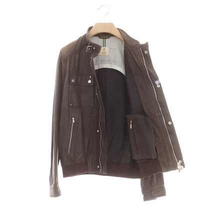 【中古】ルイジボレッリ ラグジュアリーヴィンテージ LUIGIBORRELLI LUXURY VINTAGE レザーブルゾン ダークブラウン【 表記なし（S位） 】【 状態ランクD 】【 メンズ 】