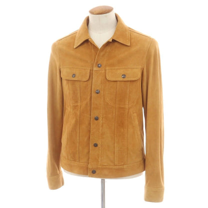 【中古】ハバノス HABANOS シープスエード レザーブルゾン キャメルオレンジ系【 M 】【 状態ランクC 】【 メンズ 】