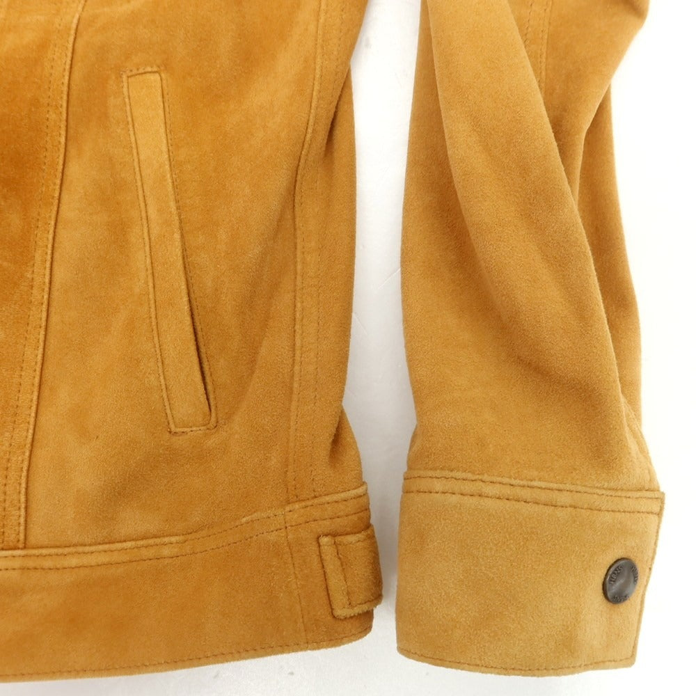 【中古】ハバノス HABANOS シープスエード レザーブルゾン キャメルオレンジ系【 M 】【 状態ランクC 】【 メンズ 】