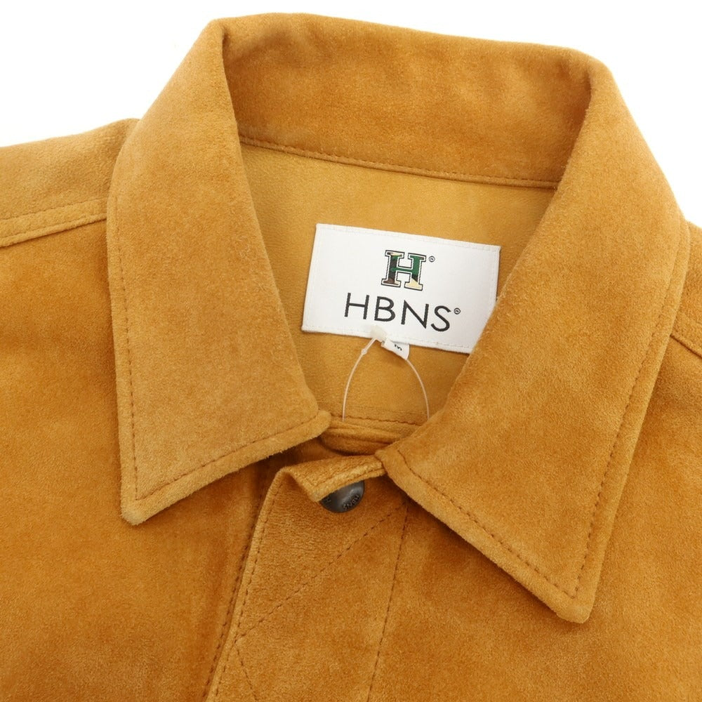 【中古】ハバノス HABANOS シープスエード レザーブルゾン キャメルオレンジ系【 M 】【 状態ランクC 】【 メンズ 】
