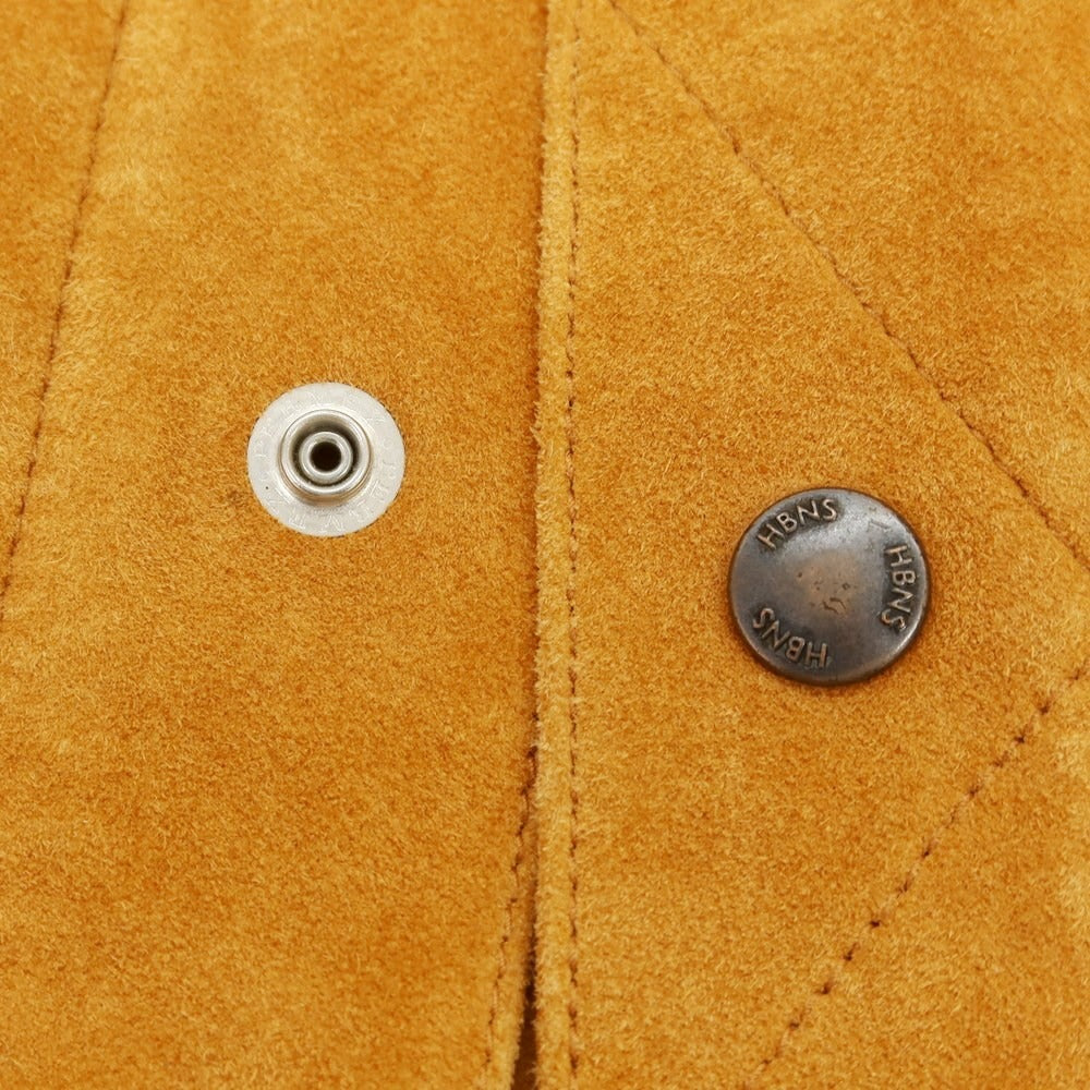 【中古】ハバノス HABANOS シープスエード レザーブルゾン キャメルオレンジ系【 M 】【 状態ランクC 】【 メンズ 】
