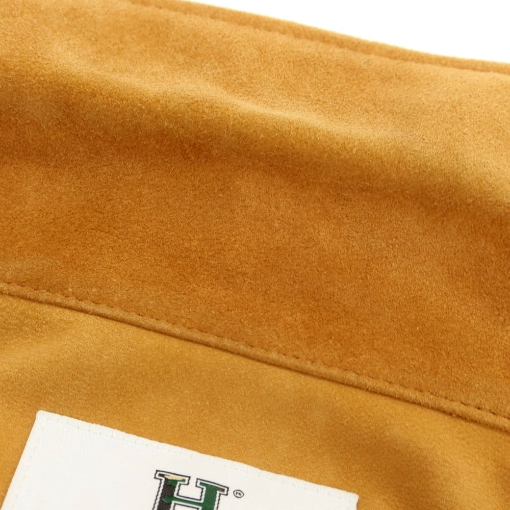 【中古】ハバノス HABANOS シープスエード レザーブルゾン キャメルオレンジ系【 M 】【 状態ランクC 】【 メンズ 】