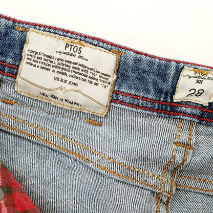 【中古】ピーティーゼロチンクエ PT05 ストレッチ コットン ジーンズ デニムパンツ ネイビーブルー系【 28 】【 状態ランクB 】【 メンズ 】