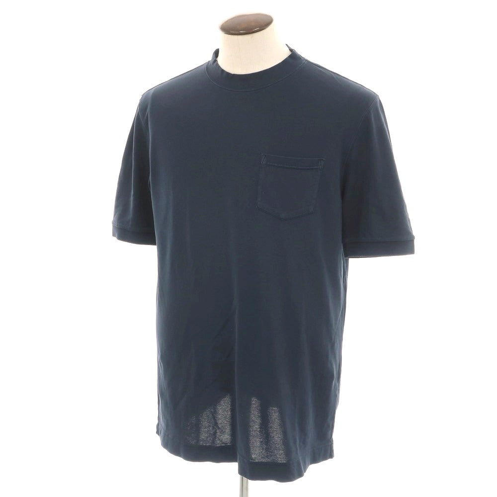 【中古】チルコロ1901 CIRCOLO 1901 ストレッチ コットン ポケット 半袖Ｔシャツ ネイビー【 2XL 】【 状態ランクB 】【 メンズ 】