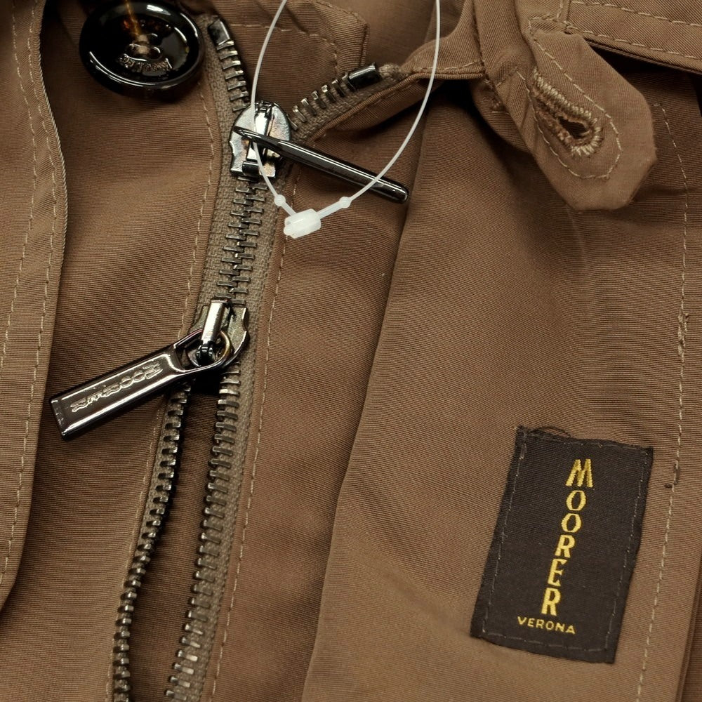 【中古】ムーレー MOORER PREZ コットンポリエステル ステンカラーコート ブラウン【 42 】【 状態ランクB 】【 メンズ 】