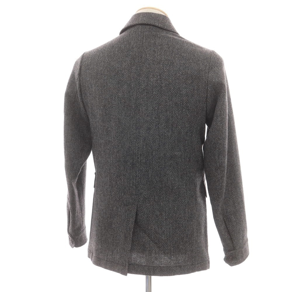 【中古】ルイジ ボレッリ Luigi Borrelli ヘリンボーンウール サファリジャケット グレー系【 44 】【 状態ランクB 】【 メンズ 】