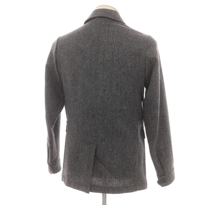 【中古】ルイジ ボレッリ Luigi Borrelli ヘリンボーンウール サファリジャケット グレー系【 44 】【 状態ランクB 】【 メンズ 】