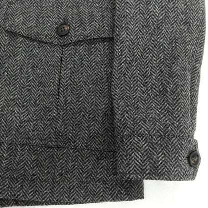【中古】ルイジ ボレッリ Luigi Borrelli ヘリンボーンウール サファリジャケット グレー系【 44 】【 状態ランクB 】【 メンズ 】