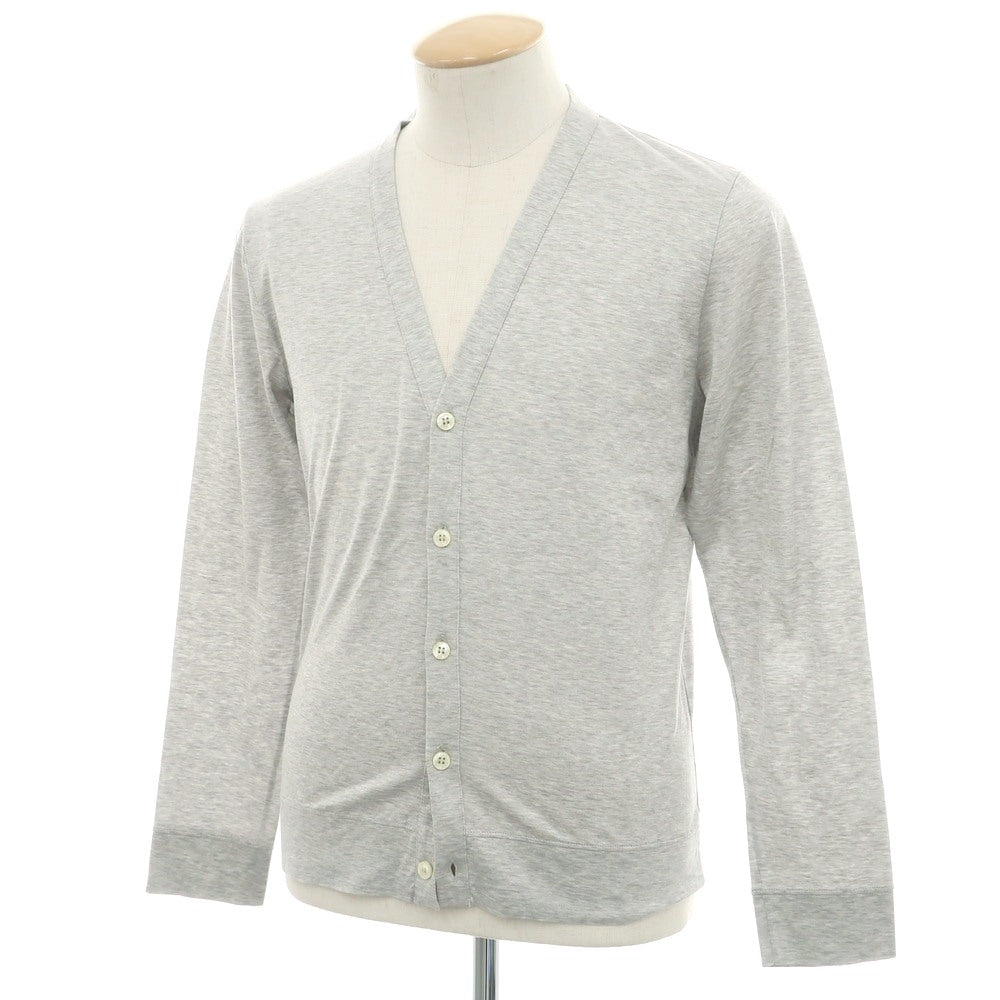 【中古】グランサッソ GRAN SASSO コットン カーディガン ライトグレー【 44 】【 状態ランクB 】【 メンズ 】