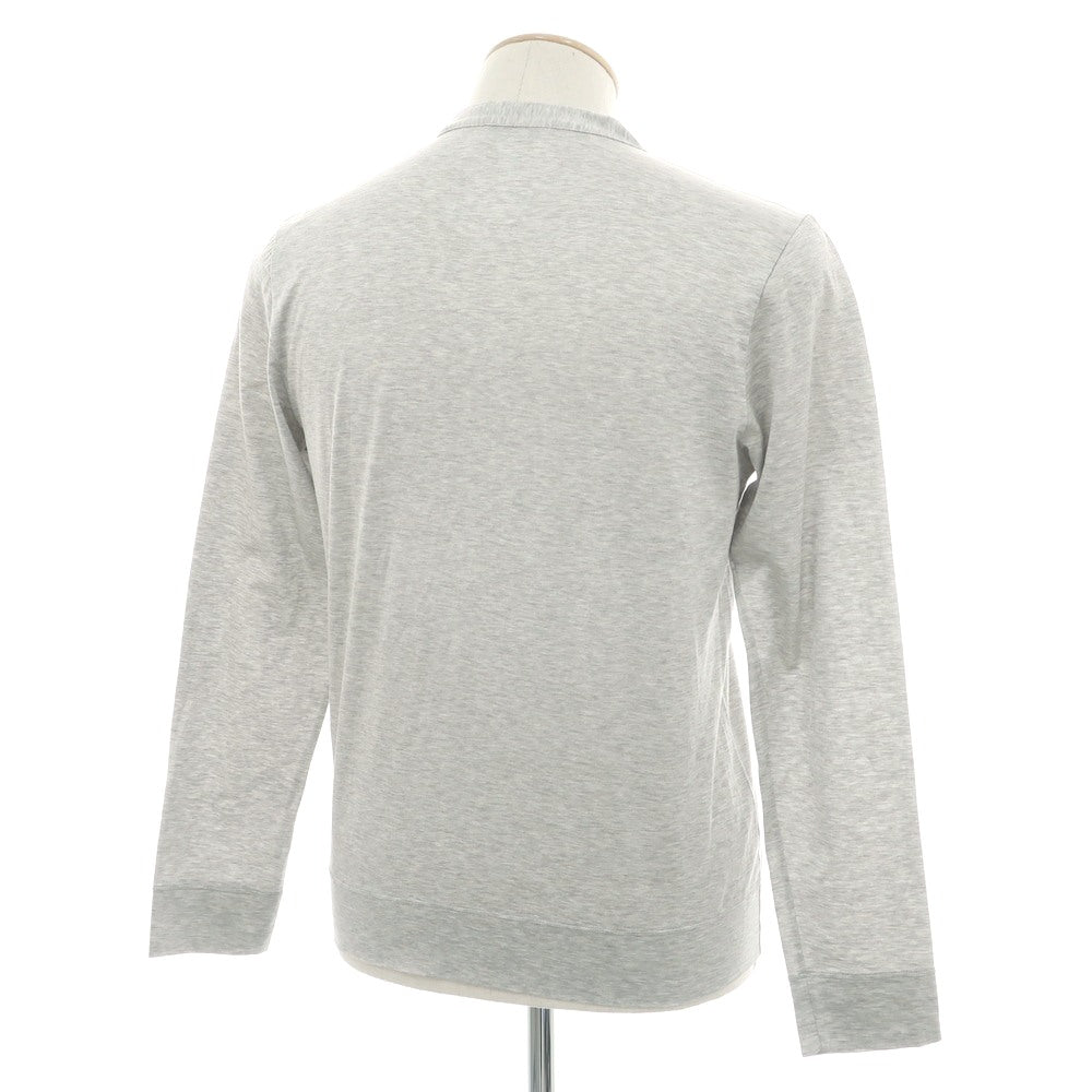 【中古】グランサッソ GRAN SASSO コットン カーディガン ライトグレー【 44 】【 状態ランクB 】【 メンズ 】