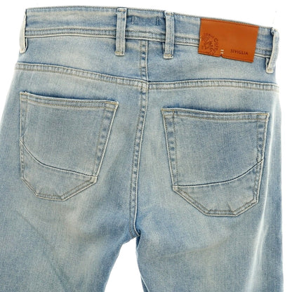 【中古】シビリア SIVIGLIA ストレッチ コットン ジーンズ デニムパンツ ライトブルー【 28 】【 状態ランクB 】【 メンズ 】