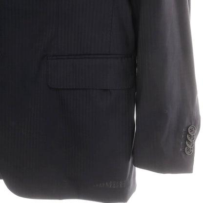 【中古】エストネーション ESTNATION ストレッチウールシルク 2つボタンスーツ ダークネイビー【 50 】【 状態ランクC 】【 メンズ 】