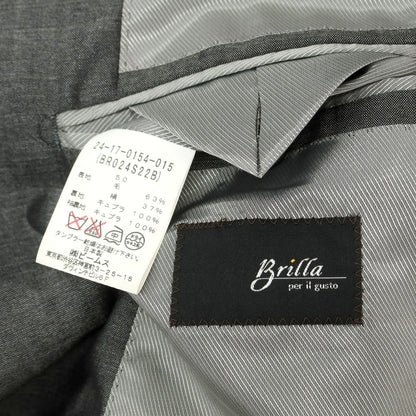 【中古】ブリッラ ペル イル グスト Brilla per il gusto ウールシルク 3つボタンスーツ グレー【 50 】【 状態ランクD 】【 メンズ 】