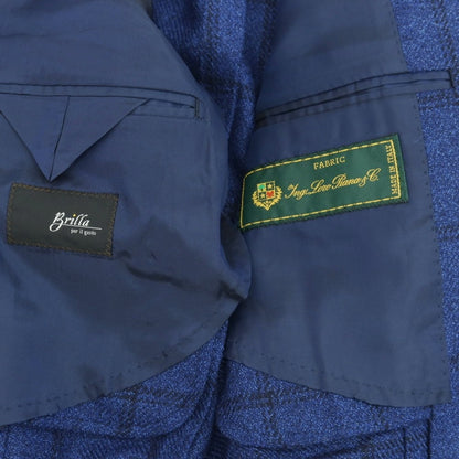 【中古】ブリッラ ペル イル グスト Brilla per il gusto ウール テーラードジャケット ダークブルー【 52 】【 状態ランクB 】【 メンズ 】