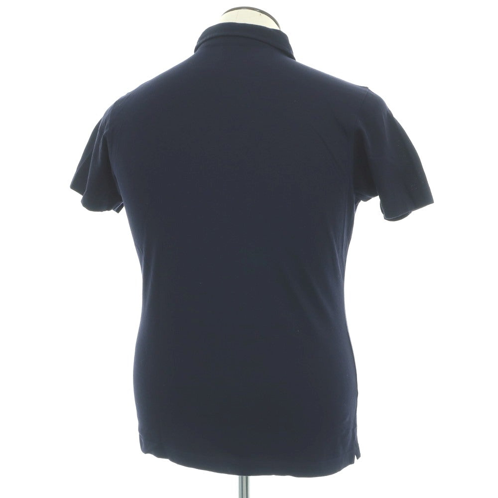 【中古】ビームスエフ BEAMS F コットン 半袖ポロシャツ ネイビー【 50 】【 状態ランクC 】【 メンズ 】