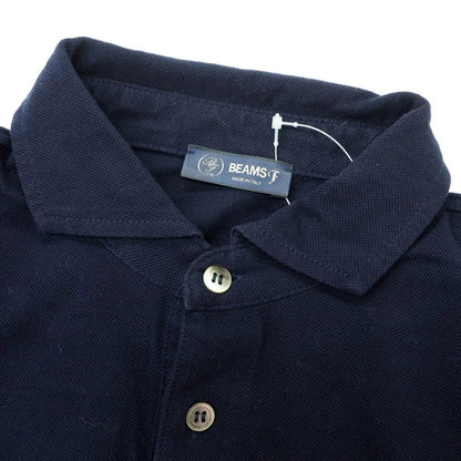 【中古】ビームスエフ BEAMS F コットン 半袖ポロシャツ ネイビー【 50 】【 状態ランクC 】【 メンズ 】