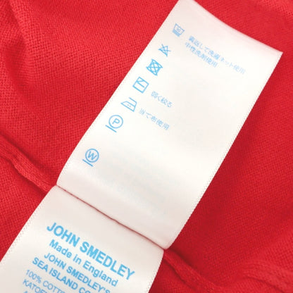 【中古】ジョンスメドレー JOHN SMEDLEY ハイゲージ コットン 半袖 ポロニット レッド【 L 】【 状態ランクB 】【 メンズ 】