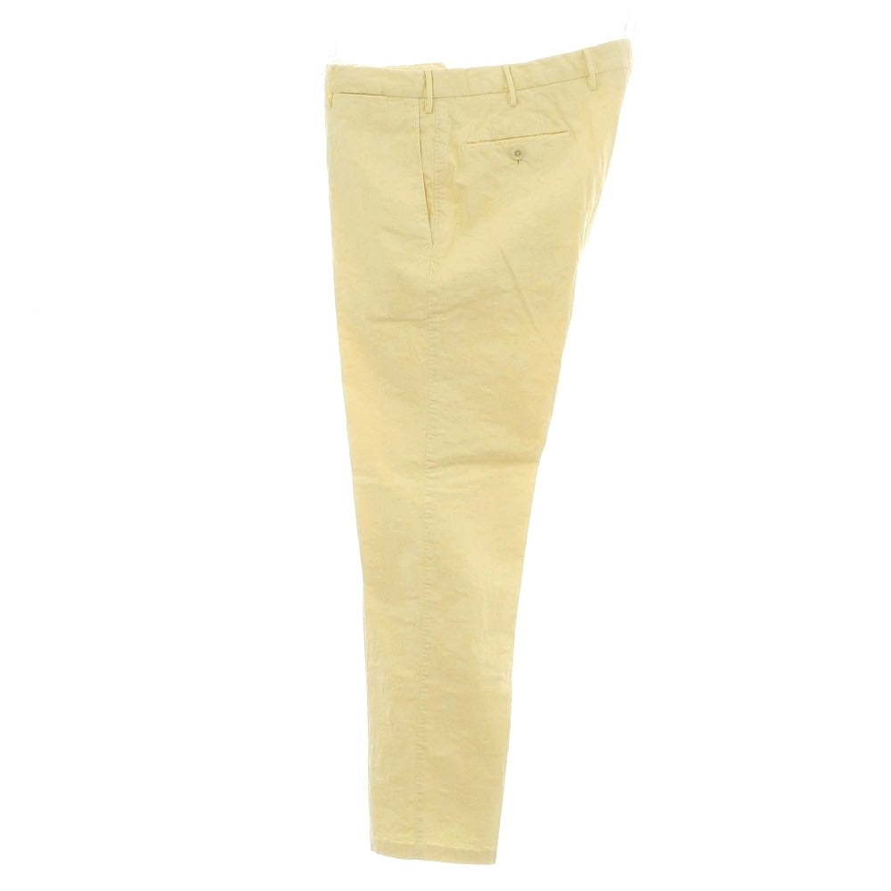 【中古】ジーティーアー G.T.A ストレッチ コットン ジャカード スラックスパンツ ライトイエロー【 50 】【 状態ランクC 】【 メンズ 】