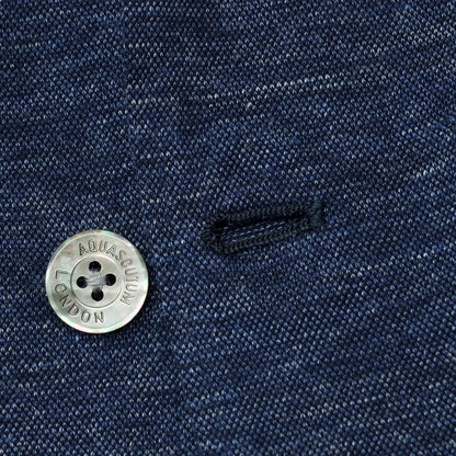 【中古】アクアスキュータム Aquascutum リネンコットンジャージー カジュアルジャケット ネイビー【 L 】【 状態ランクB 】【 メンズ 】