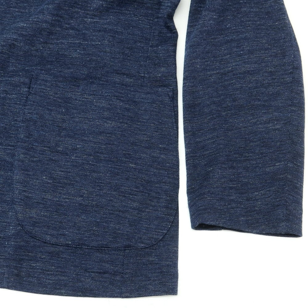【中古】アクアスキュータム Aquascutum リネンコットンジャージー カジュアルジャケット ネイビー【 L 】【 状態ランクB 】【 メンズ 】
