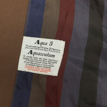 【中古】アクアスキュータム Aquascutum コットンポリエステル ステンカラーコート ブラウン【 M 】【 状態ランクC 】【 メンズ 】