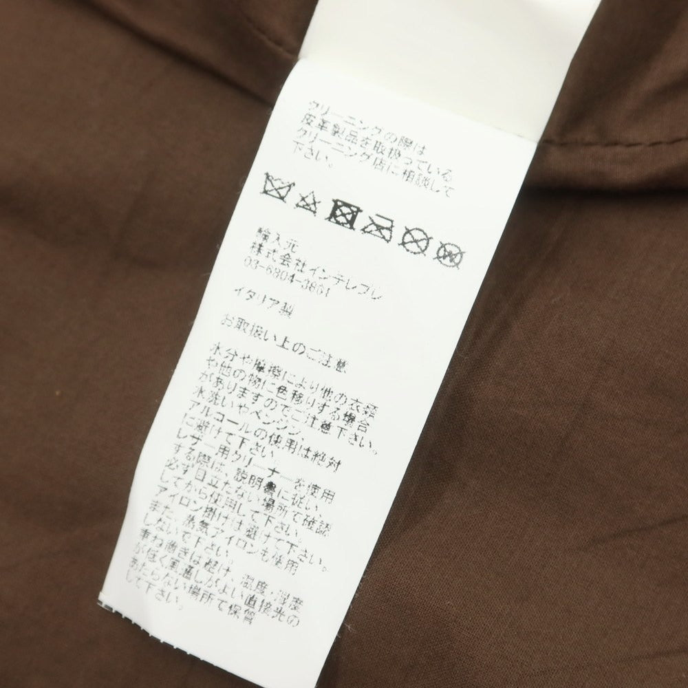 【中古】エンメティ EMMETI JURI ラムスキン シングルライダースジャケット ブラウン【 50 】【 状態ランクC 】【 メンズ 】