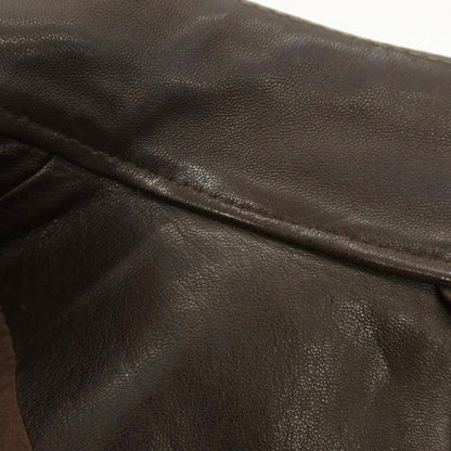 【中古】エンメティ EMMETI JURI ラムスキン シングルライダースジャケット ブラウン【 50 】【 状態ランクC 】【 メンズ 】