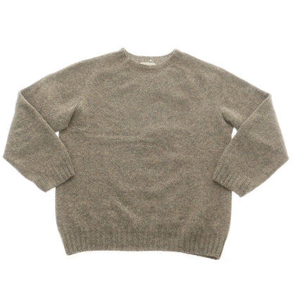 【中古】インバーアラン INVERALLAN ウール クルーネック プルオーバーニット グレー【 40 】【 状態ランクC 】【 メンズ 】