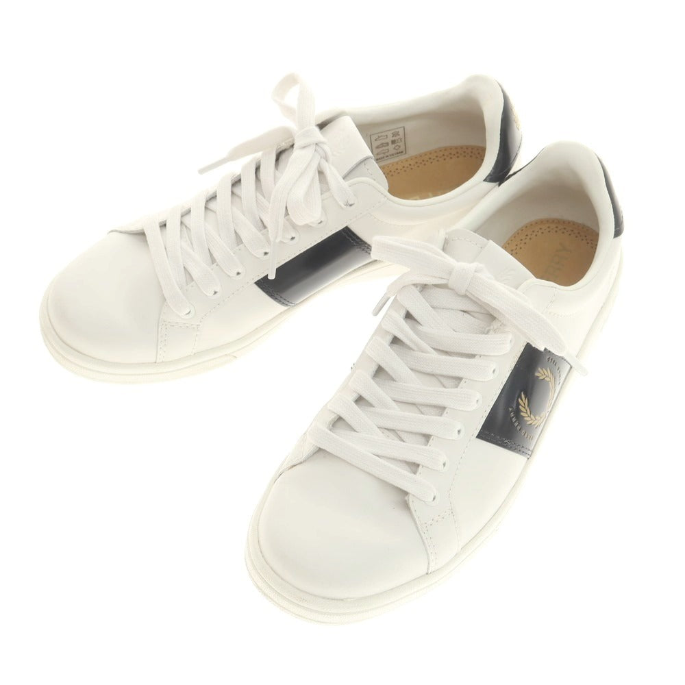 【中古】フレッドペリー FRED PERRY レザー スニーカー ホワイト【 UK8 】【 状態ランクB 】【 メンズ 】