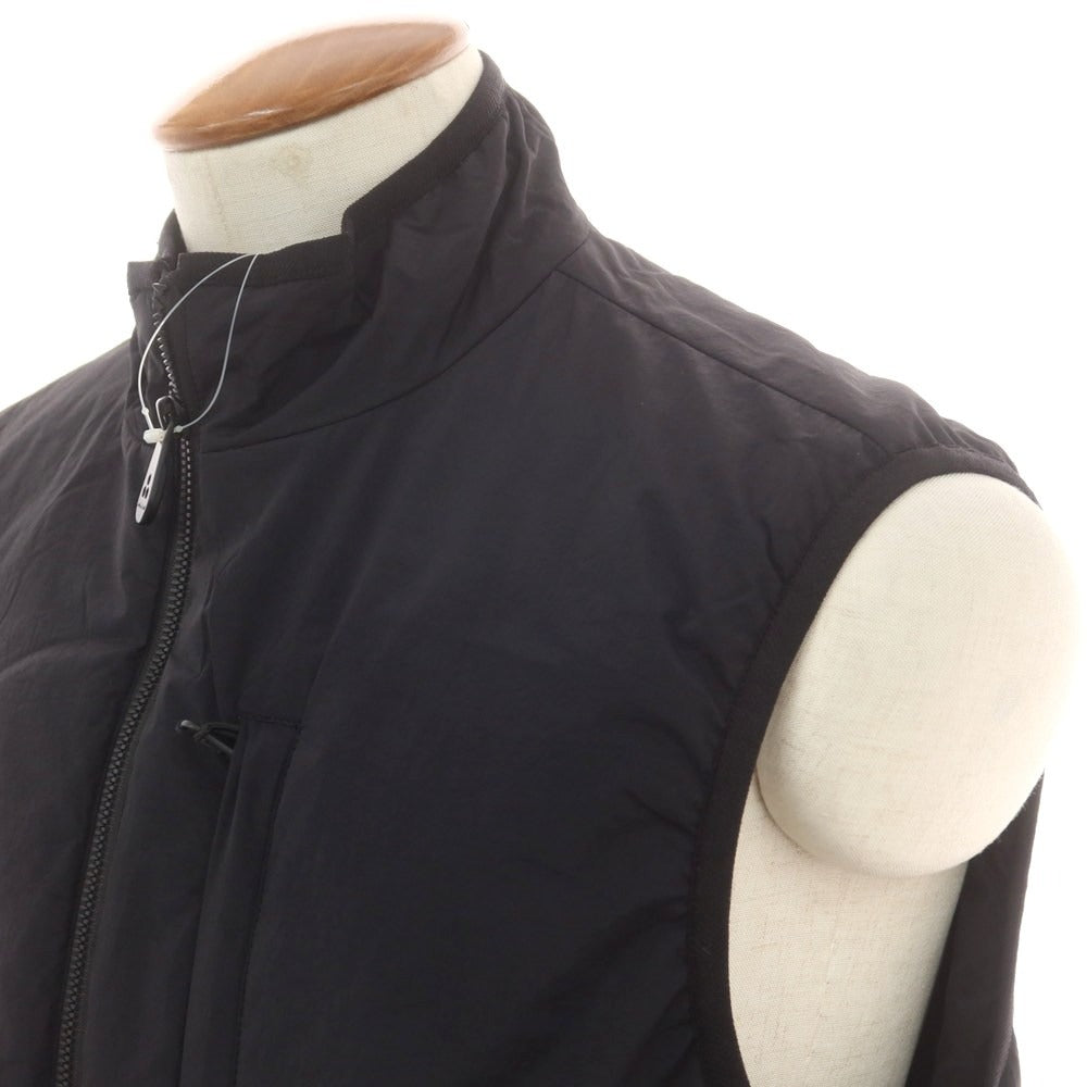 【中古】ピューテリー PEUTEREY ナイロン スタンドカラー ダブルジップ 中綿ベスト ブルゾン ブラック【 M 】【 状態ランクA 】【 メンズ 】