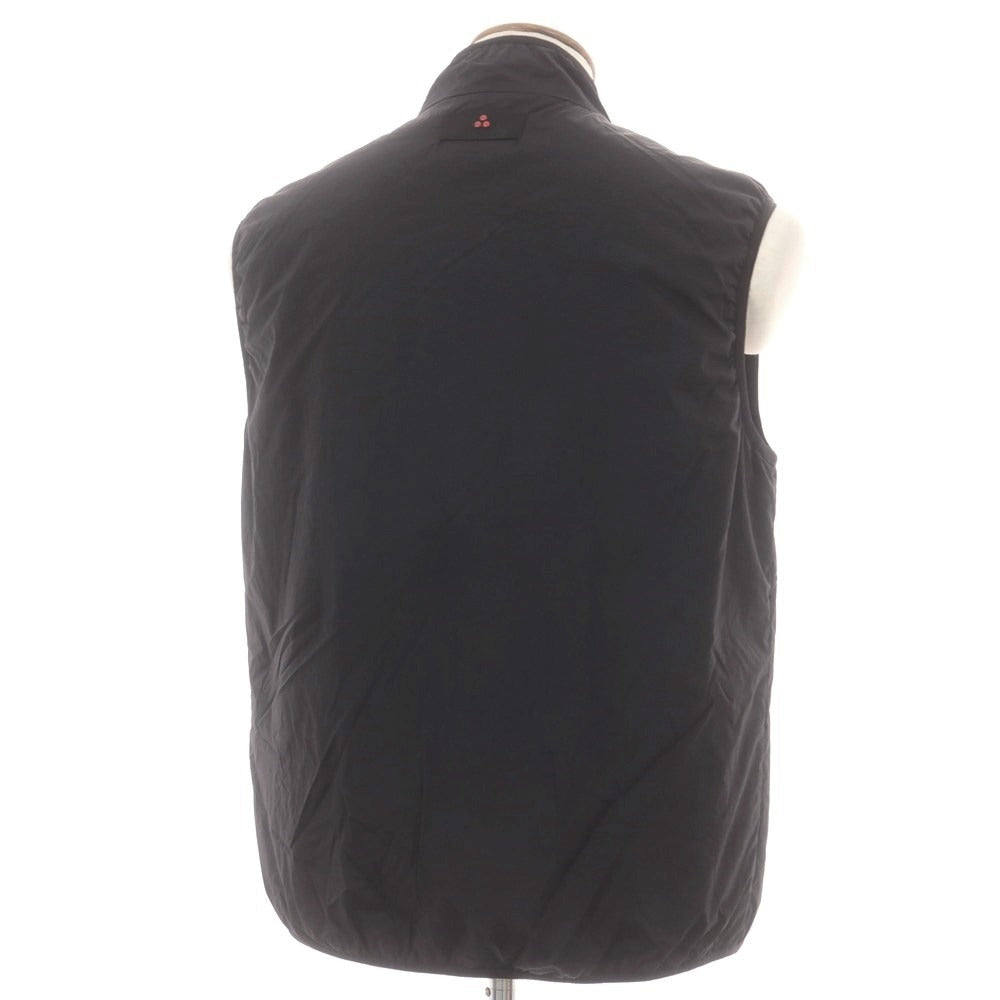 【中古】ピューテリー PEUTEREY ナイロン スタンドカラー ダブルジップ 中綿ベスト ブルゾン ブラック【 M 】【 状態ランクA 】【 メンズ 】